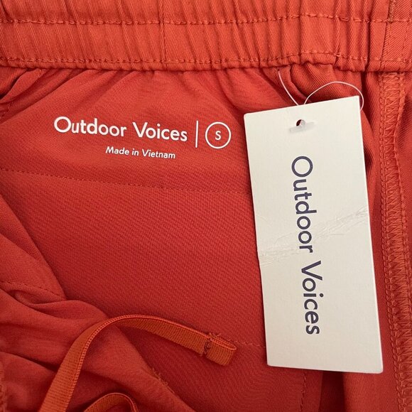 Outdoor Voices Flare Pull On Pant Recycled Poly Blend Cacao Orange Sz S NWT - Picture 4 of 11